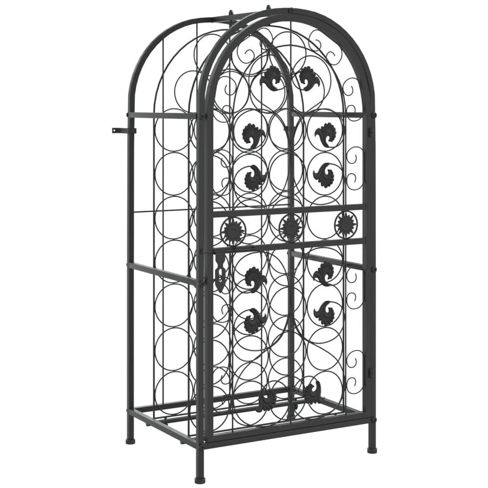 Portavini Da 33 Bottiglie Nero 45x36x100cm In Ferro Battuto - Foto 2
