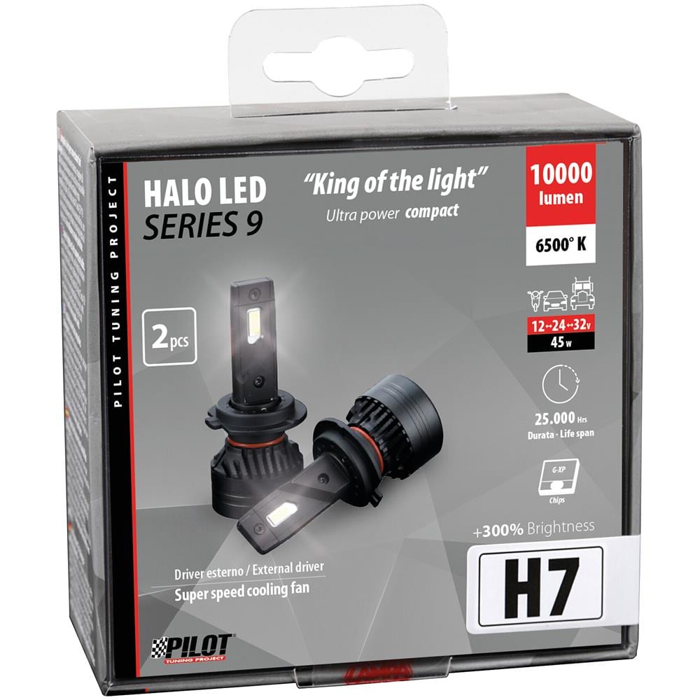 9/32v Halo Led Serie 9 Ultra Power Compact - (h7) - 45w - Px26d - 2 Pz - Scatola - Foto 2