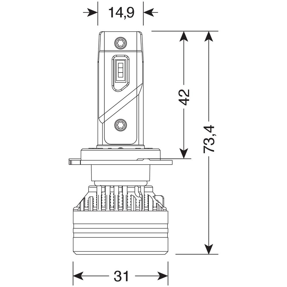 9/32v Halo Led Serie 9 Ultra Power Compact - (h7) - 45w - Px26d - 2 Pz - Scatola - Foto 3