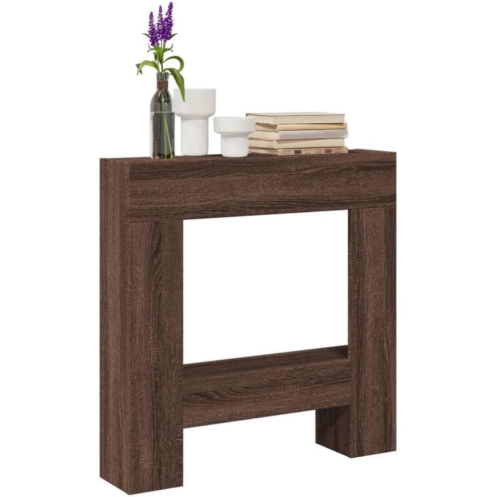 Cornice per Camino Rovere Marrone 81x18x82 cm in Truciolato - Foto 2