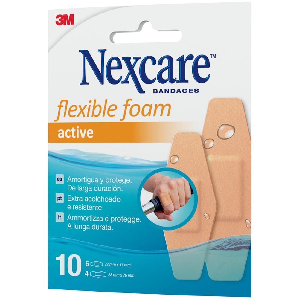 Cerotto Preparato Nexcare Active 360 Gradi N1010ASDX02 Assortiti 2 Misure 6 Cerotti 22X57MM + 4 Cerotti 28X76MM - Foto 1