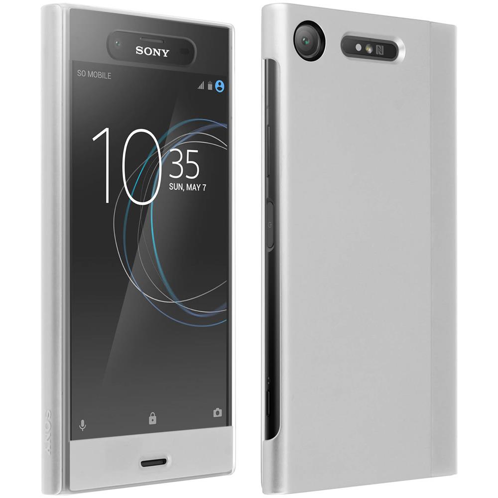 Cadorabo Hülle Für Sony Xperia XZ1 Compact In METALLIC SILBER Handyhülle Aus Flexiblem TPU Silikon Silikonhuelle Schutzhuelle Ultra Slim Soft Back Cover Case Bumper Cadorabo
