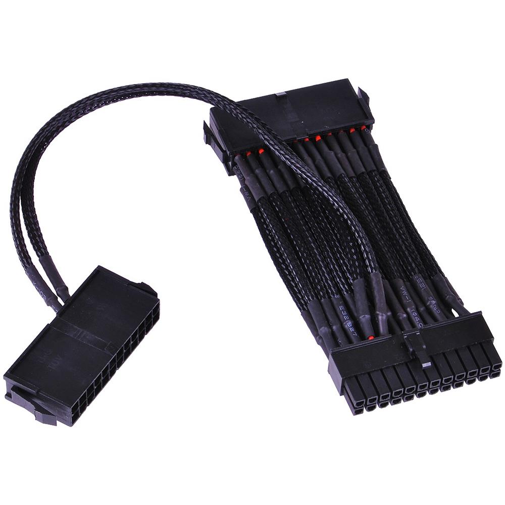 24pin 2-way Psu Starting Cable (2x24pin To 1x24pin) - Individual Sleeving - Black - Foto 1