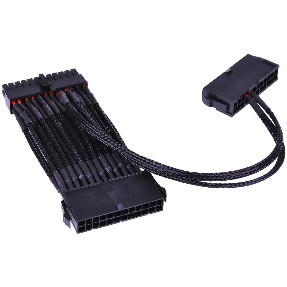 24pin 2-way Psu Starting Cable (2x24pin To 1x24pin) - Individual Sleeving - Black - Foto 2