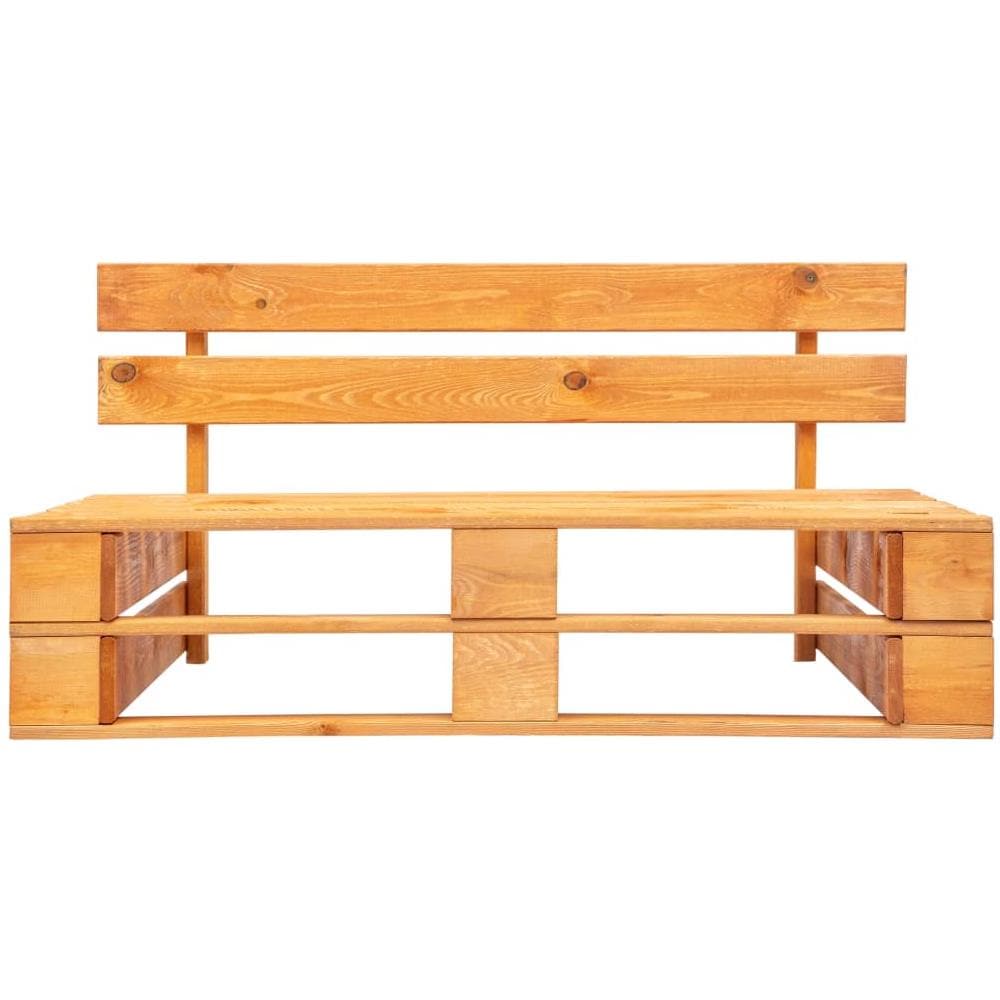 Panca Da Giardino Con Pallet In Legno Marrone Miele - Foto 2