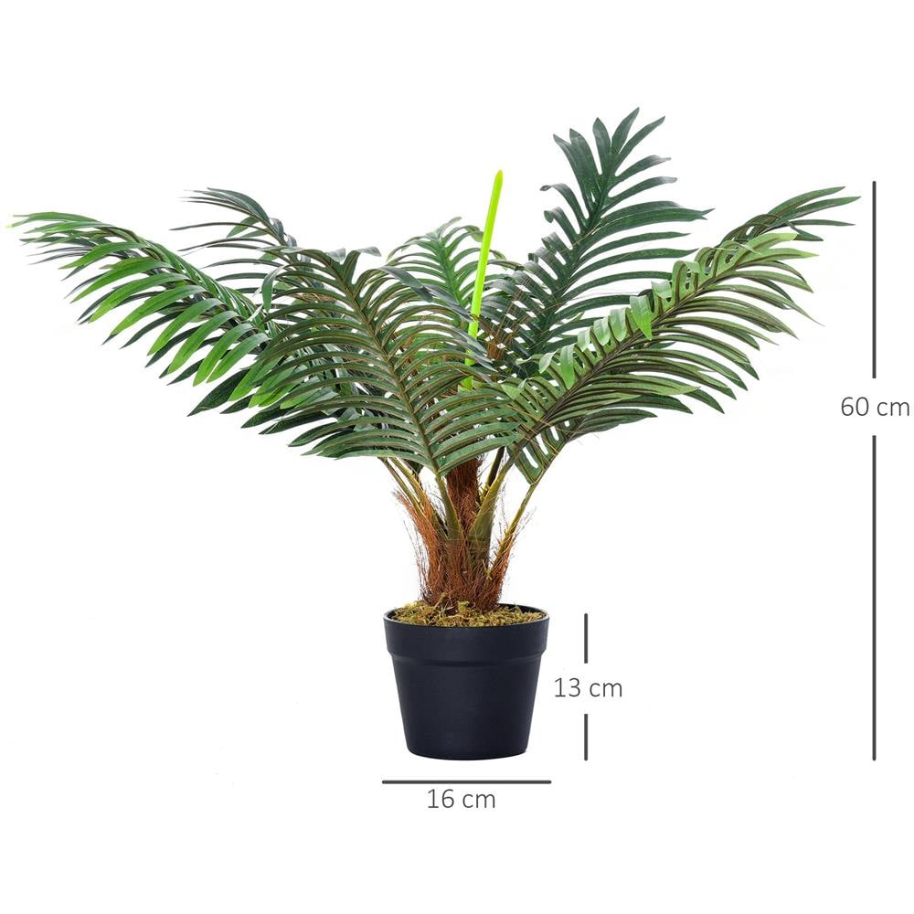 Palma In Plastica Decorativa, Pianta Tropicale Finta Con Vaso - Foto 8