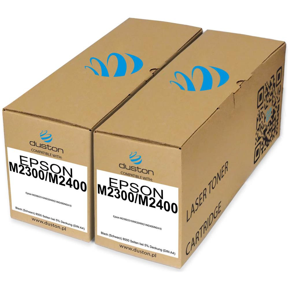 TONER - 2x M2300 / m2400, S050584 Negro Compatible Con Epson M2300 M2310 Mx20 Mx21 M2400 M2410 - Foto 1