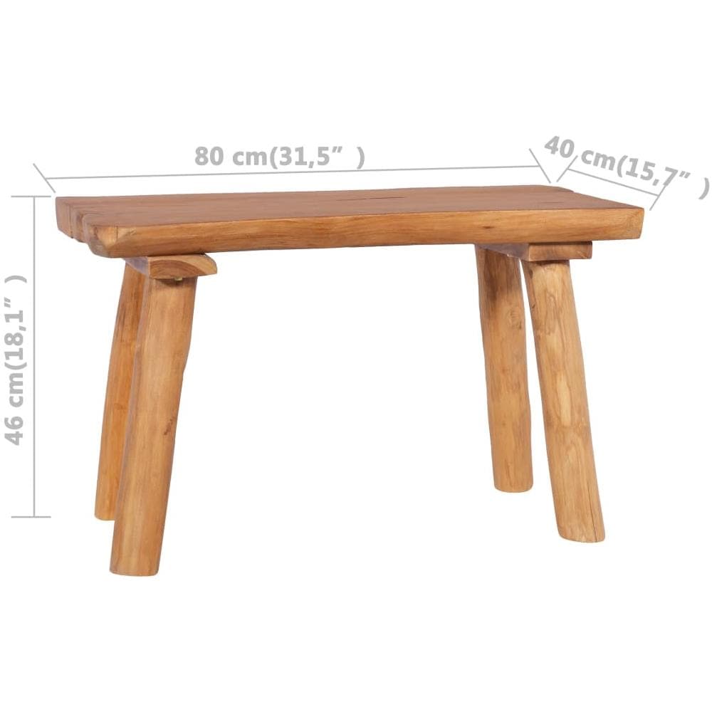 Panchina Da Giardino 80 Cm In Legno Massello Di Teak - Foto 5