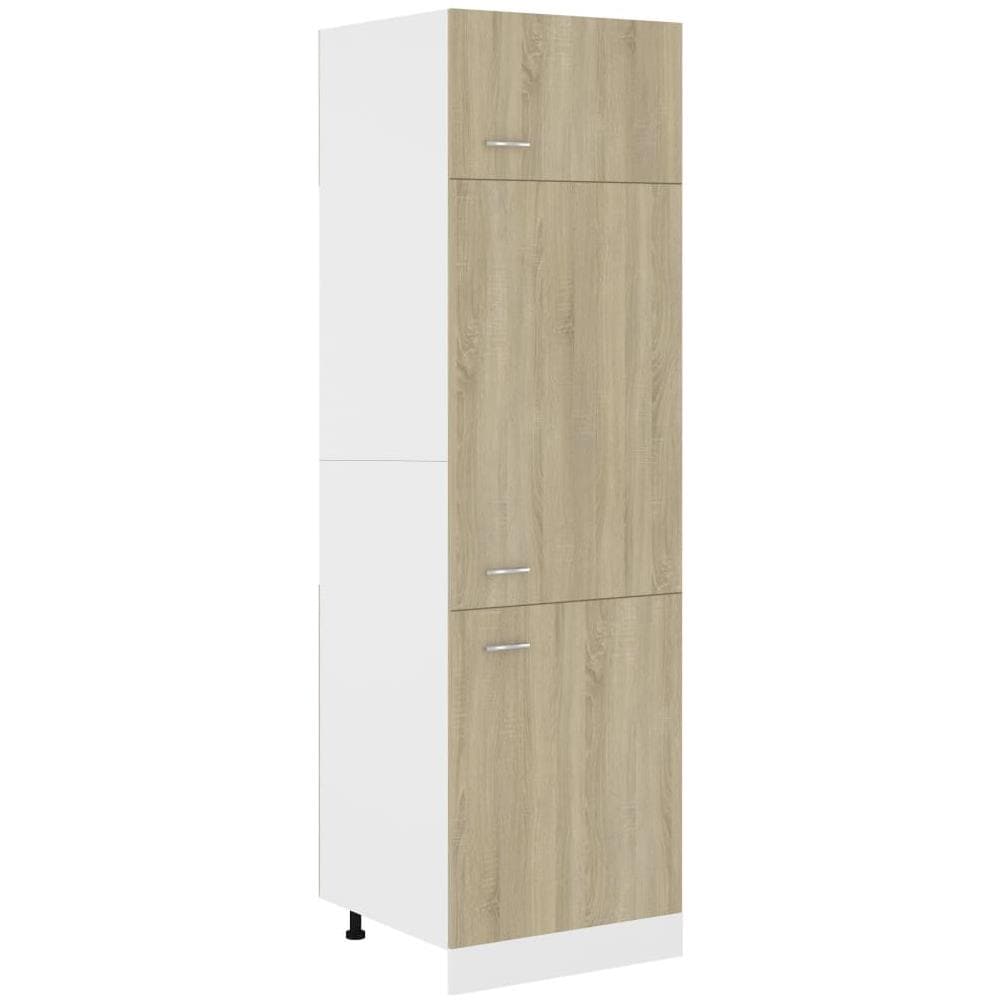 Mobile per Frigo Rovere Sonoma 60x57x207 cm Legno Multistrato - Foto 2