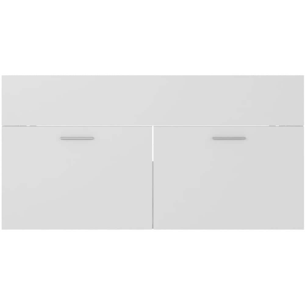 Mobile da Bagno con Lavabo Integrato Bianco in Truciolato - Foto 8