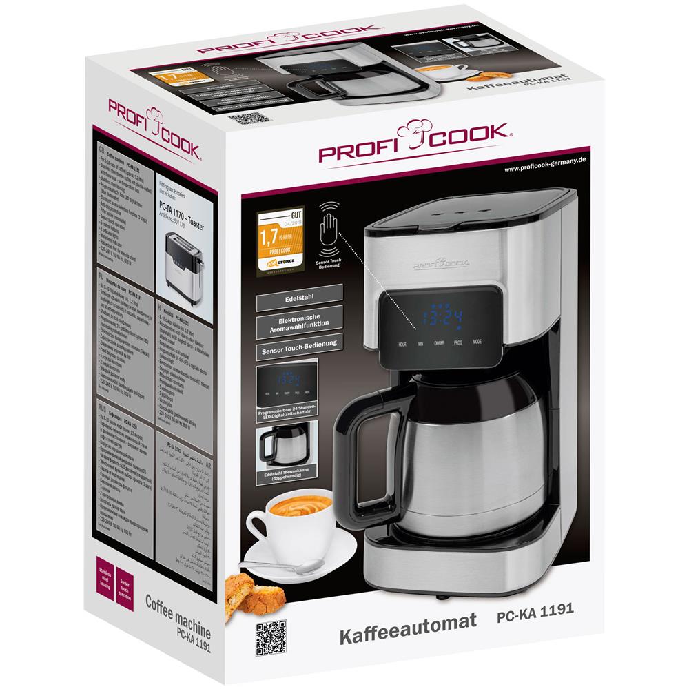 Ka 1191 Macchina Caffe Americano, Elettrica,programmabile, 10 Tazze, 1,2 Litri 900w Nero /argento - Foto 7