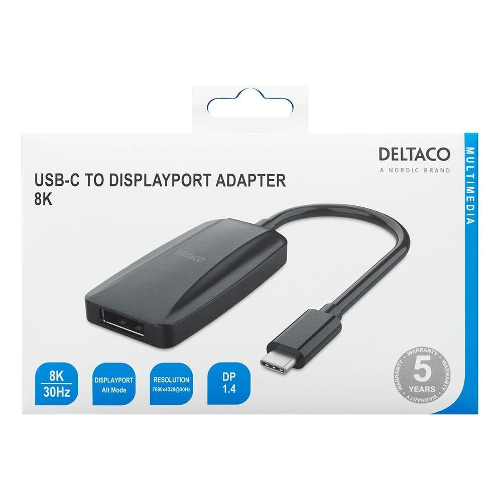 Usb-c - Adattatore Dp, Usb-c Ha, Dp Ho, 7680x4320 30hz, Nero - Foto 4
