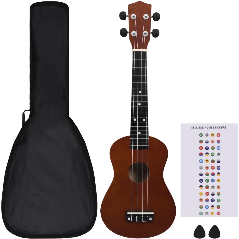 Set Ukulele Soprano con Borsa per Bambini Legno Naturale 23"" - Foto 3