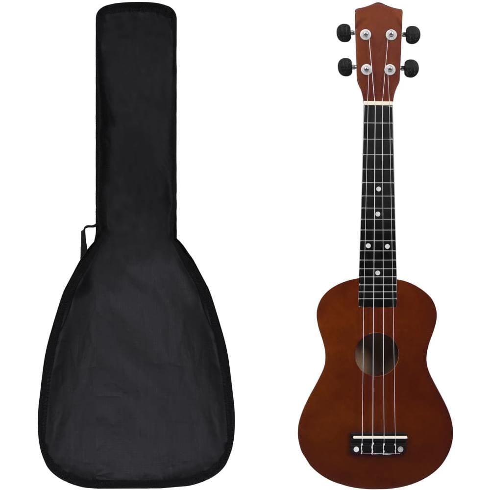 Set Ukulele Soprano con Borsa per Bambini Legno Naturale 23"" - Foto 1