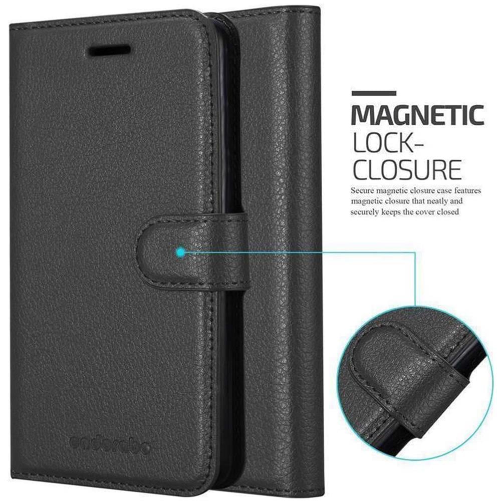 Custodia Compatibile Con Samsung Galaxy J7 2018 In Nero Carbone - Coperchio Protettiva Con Chiusura Magnetica, Funzione Stand E Tasca Per Le Carte - Foto 7