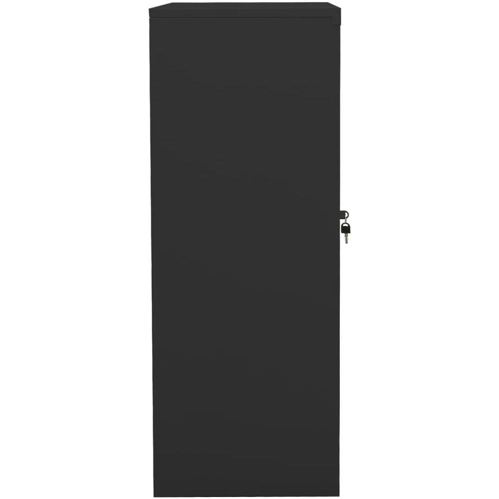 Armadio Per Ufficio Antracite 90x40x105 Cm In Acciaio - Foto 3