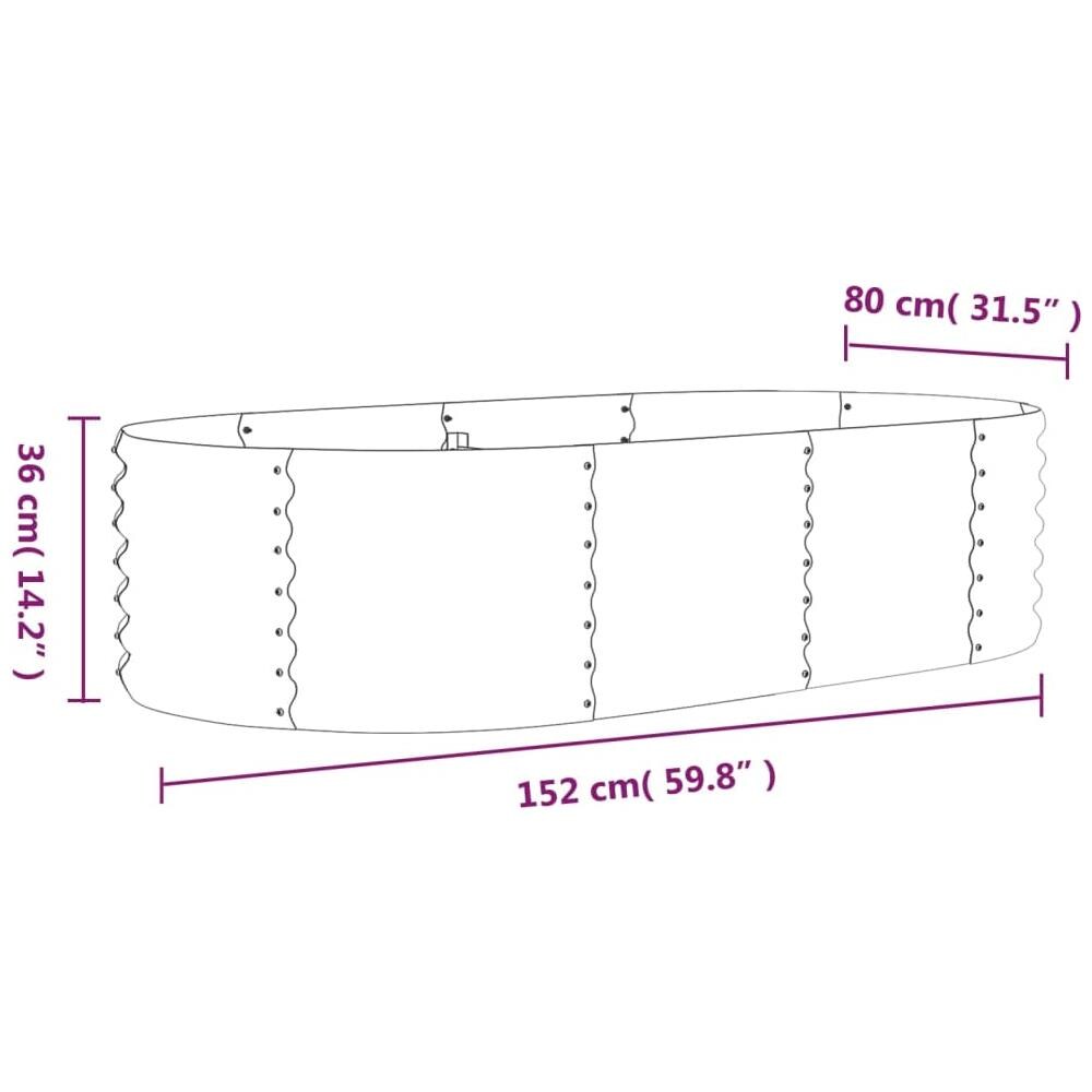 Letto Giardino Acciaio Verniciato a Polvere 152x80x36cm Argento - Foto 5