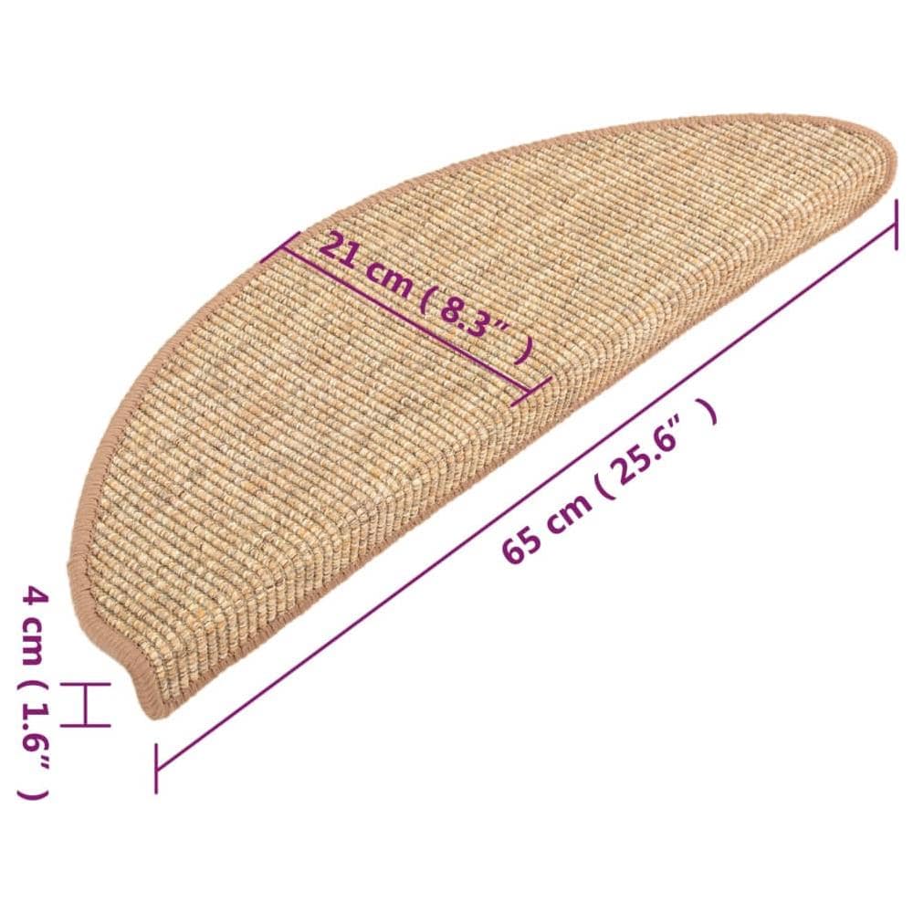 Tappetini Autoadesivi per Scale 15 pz Marrone Chiaro 65x21x4 cm - Foto 7