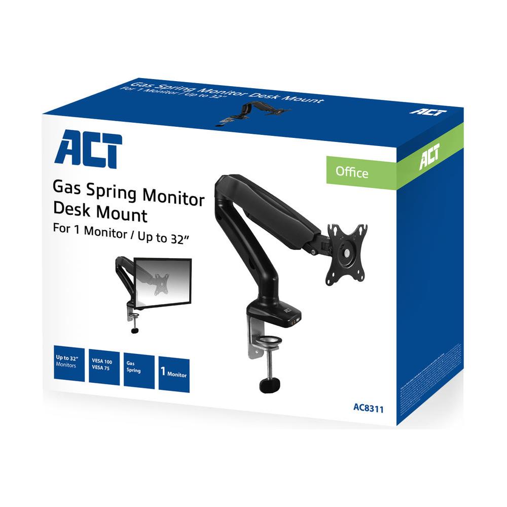 AC8311 supporto da tavolo per Tv a schermo piatto 81,3 cm (32") Nero Scrivania - Foto 2