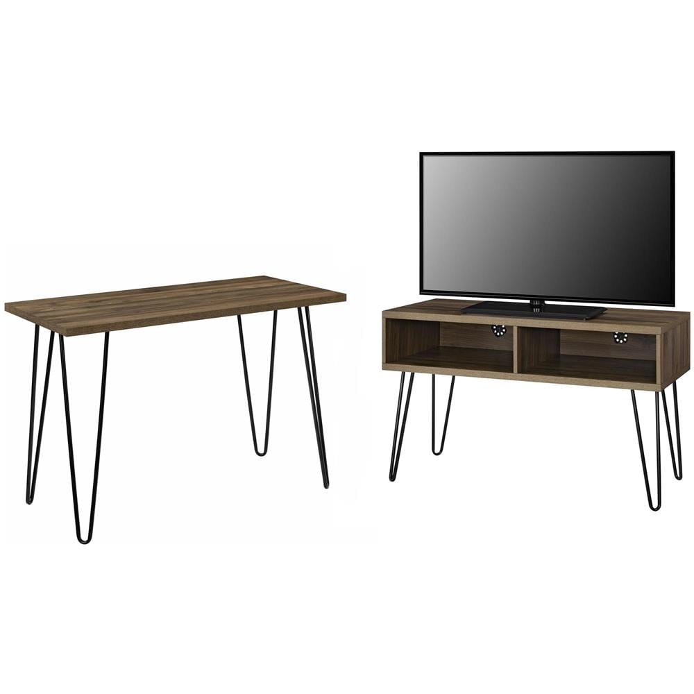 Owen Porta Tv In Truciolare Laminato Noce Canyon - Foto 5