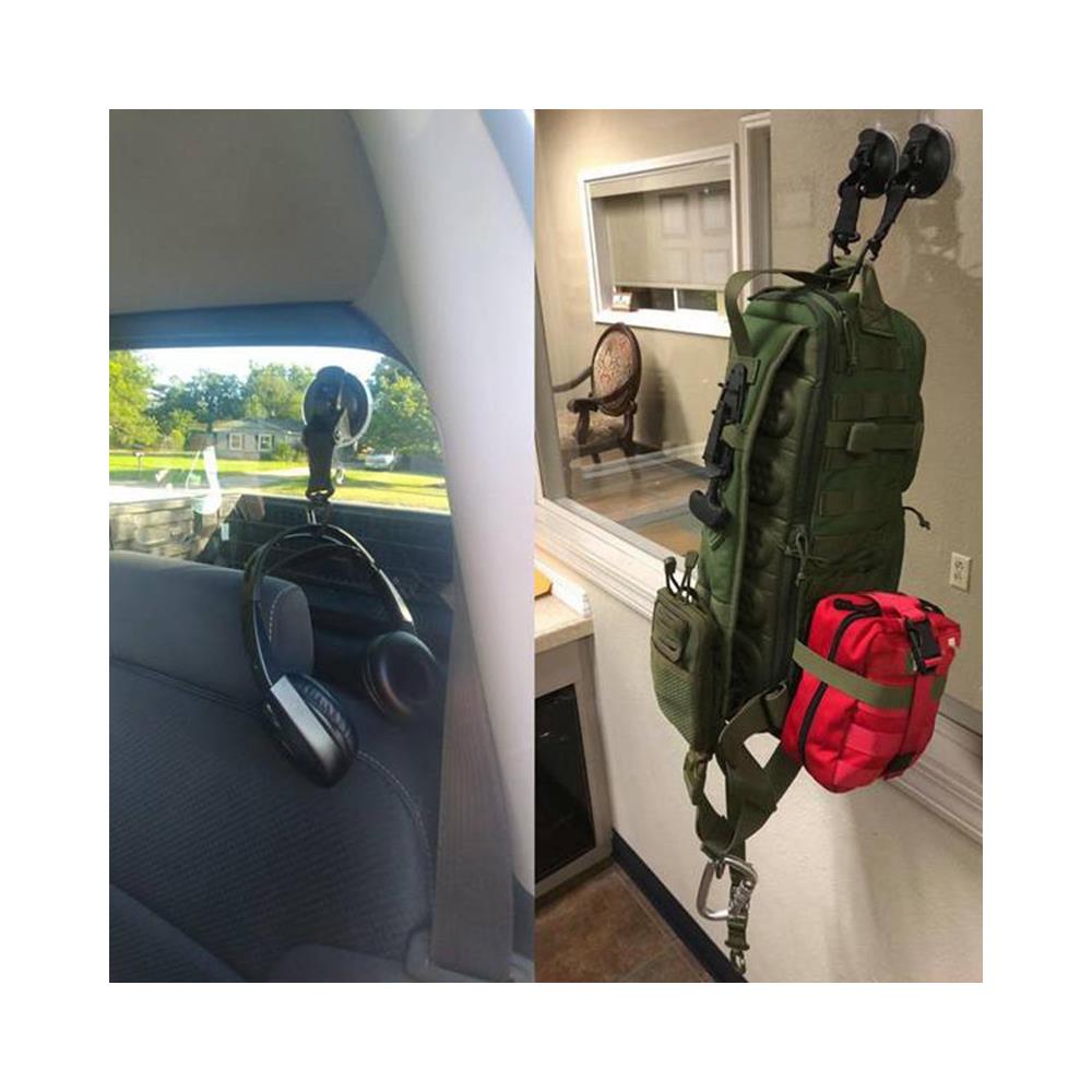 Confezione Da 4 Ganci Da Campeggio Con Ventose Black - Foto 2