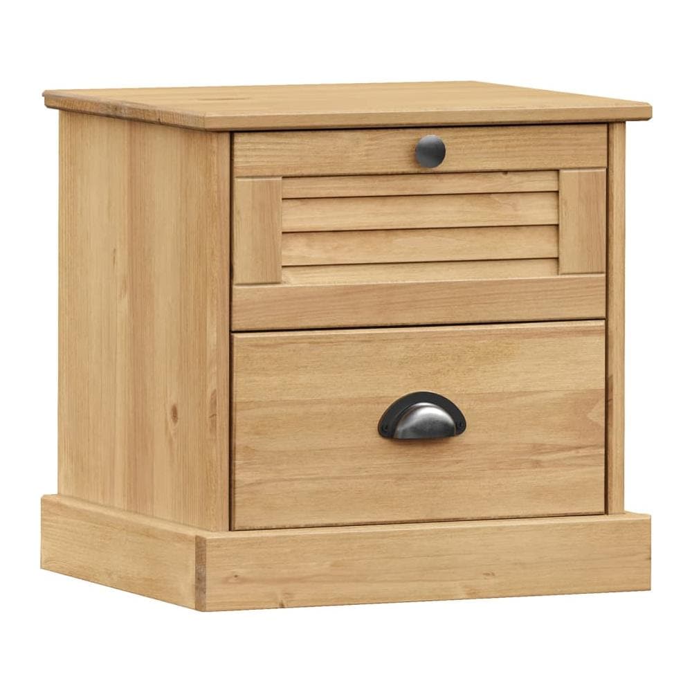 Comodino VIGO 42x35x42 cm in Legno Massello di Pino - Foto 1