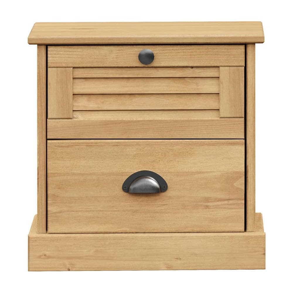 Comodino VIGO 42x35x42 cm in Legno Massello di Pino - Foto 8