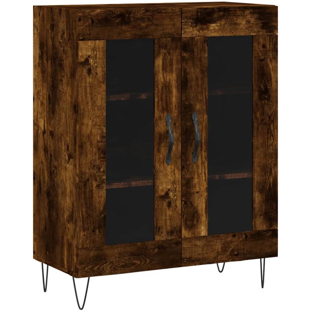 Credenza Rovere Fumo 69,5x34x90 Cm In Legno Multistrato - Foto 2