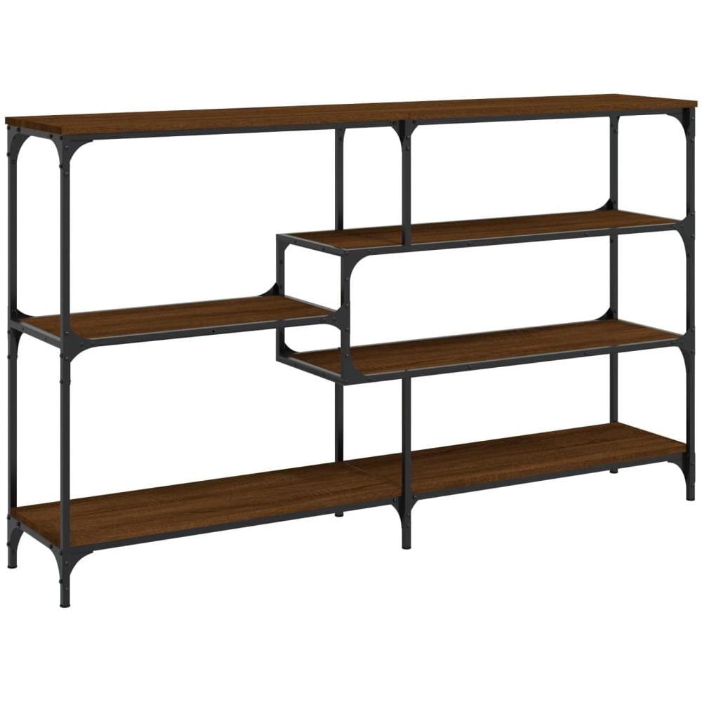 Tavolino Consolle Rovere Marrone 160x32x95 Cm Legno Multistrato - Foto 2