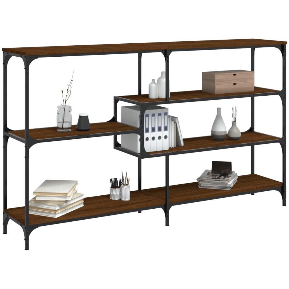 Tavolino Consolle Rovere Marrone 160x32x95 Cm Legno Multistrato - Foto 3