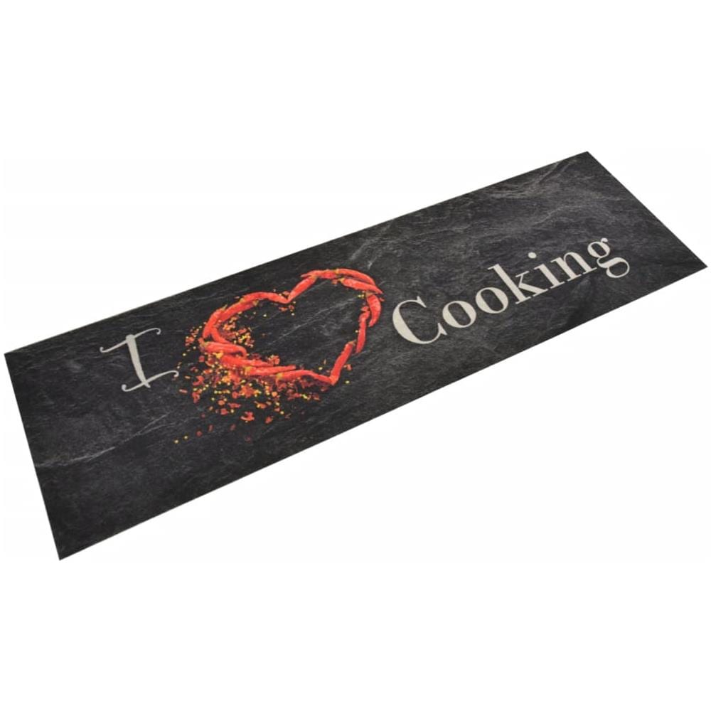Tappeto Da Cucina Lavabile Nero Cucinare 45x150 Cm Velluto - Foto 1