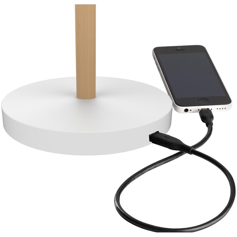 Vicky lampada da tavolo 11 W LED Faggio, Bianco - Foto 4