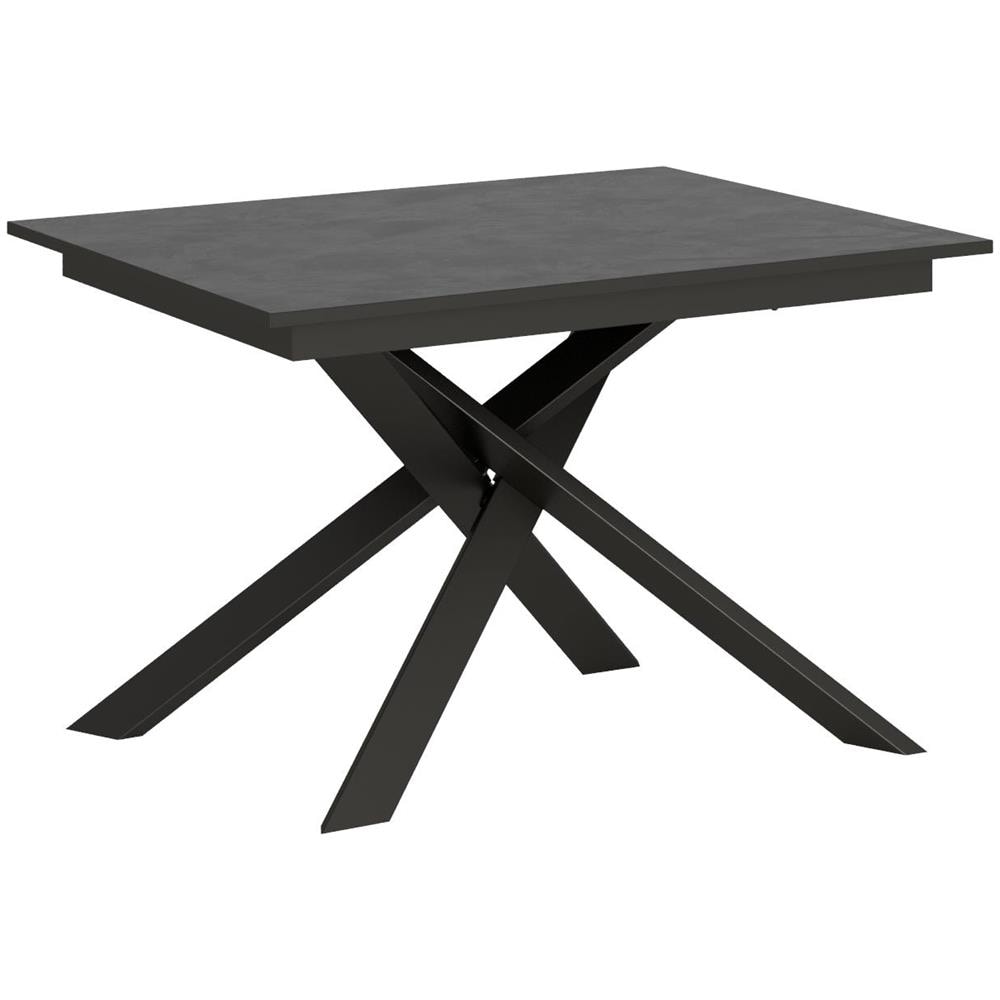 Tavolo allungabile 80x120/180cm Ganty tortora - bordo Antracite telaio antracite - Foto 1