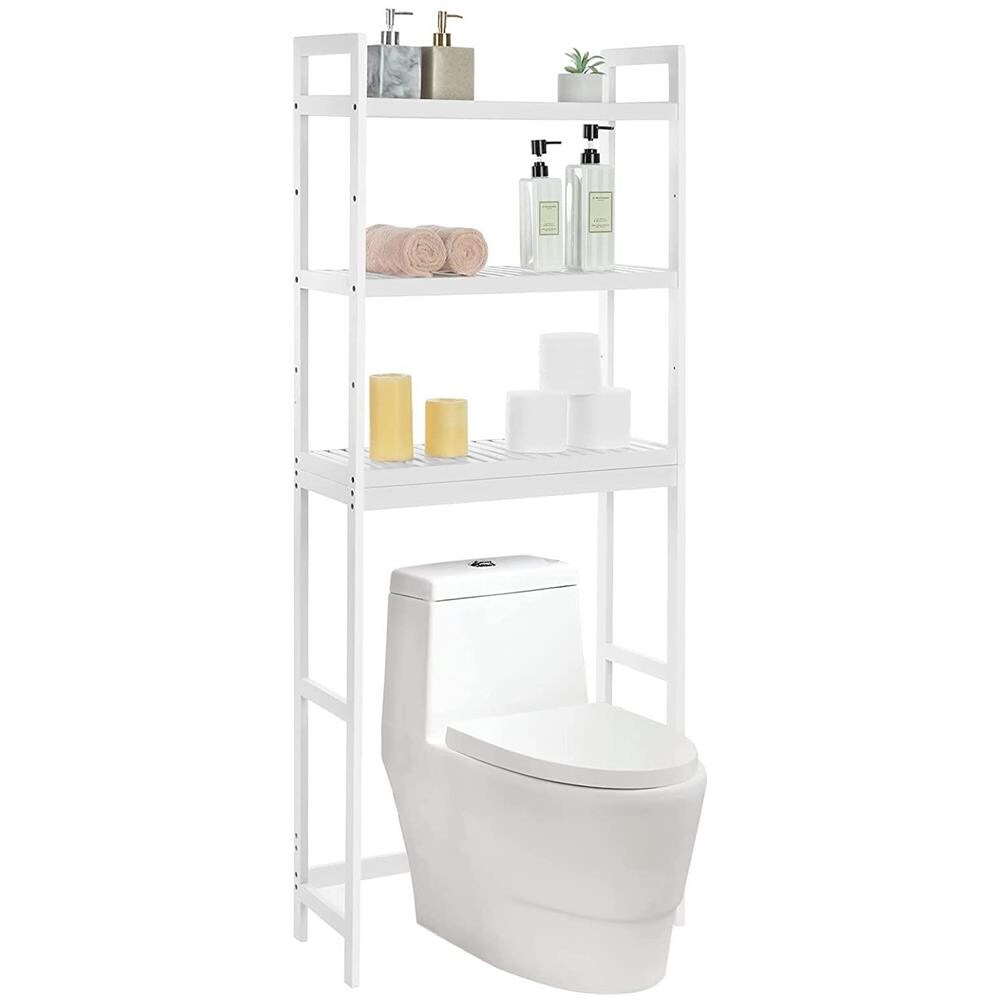 Mensola da bagno - Stile scandinavo in bambù bianco BTS01WT - Foto 6