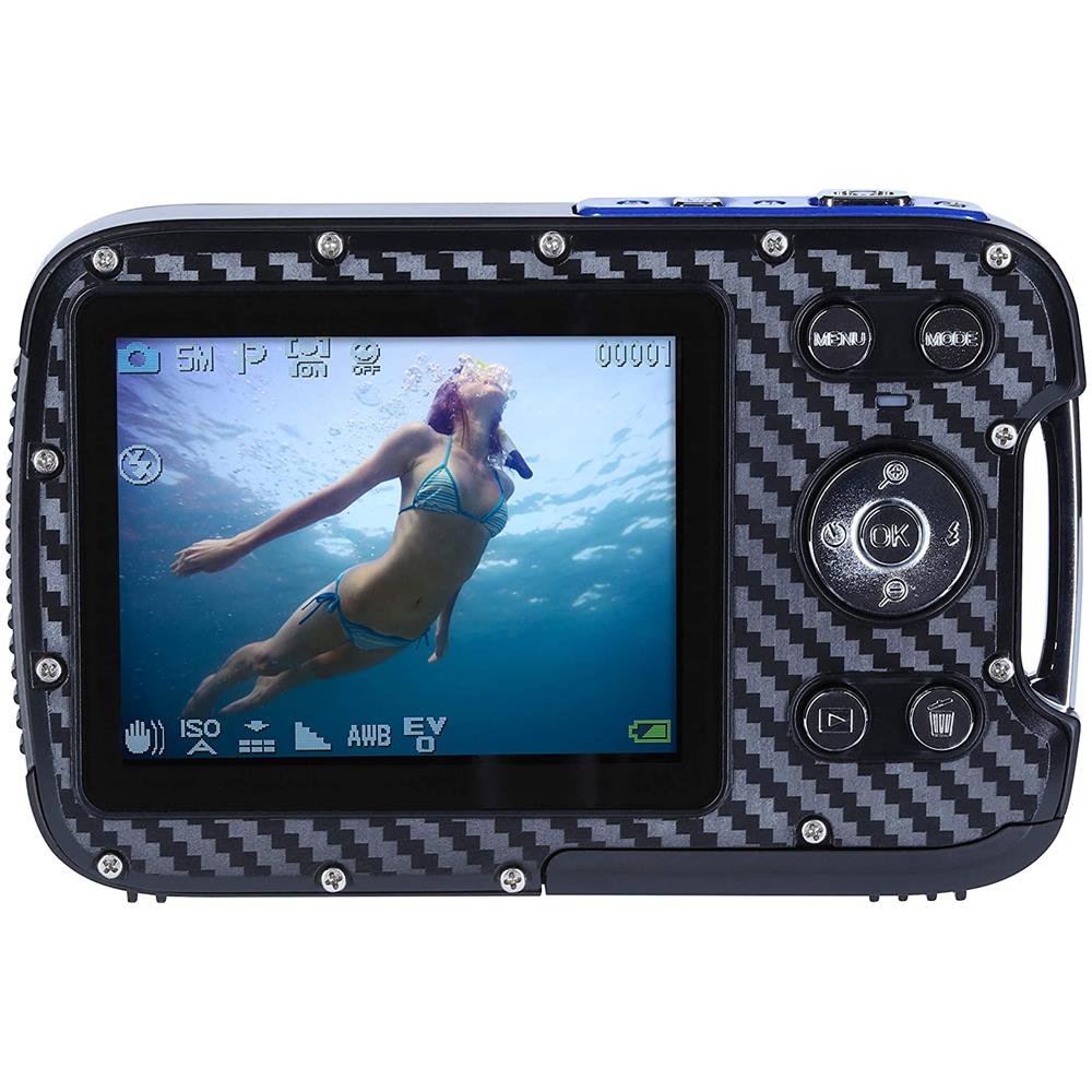 Fotocamera Compatta Subacquea Sportsline 60 Plus 8 Mpx Sensore CMOS Full HD - Nero / Blu / Bianco - Foto 2