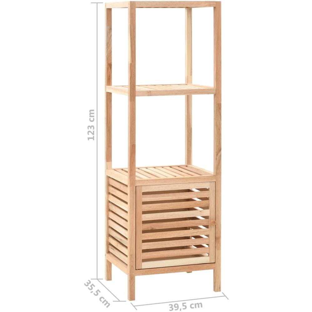 Armadietto da Bagno in Legno Massello di Noce 39,5x35,5x123 cm - Foto 7