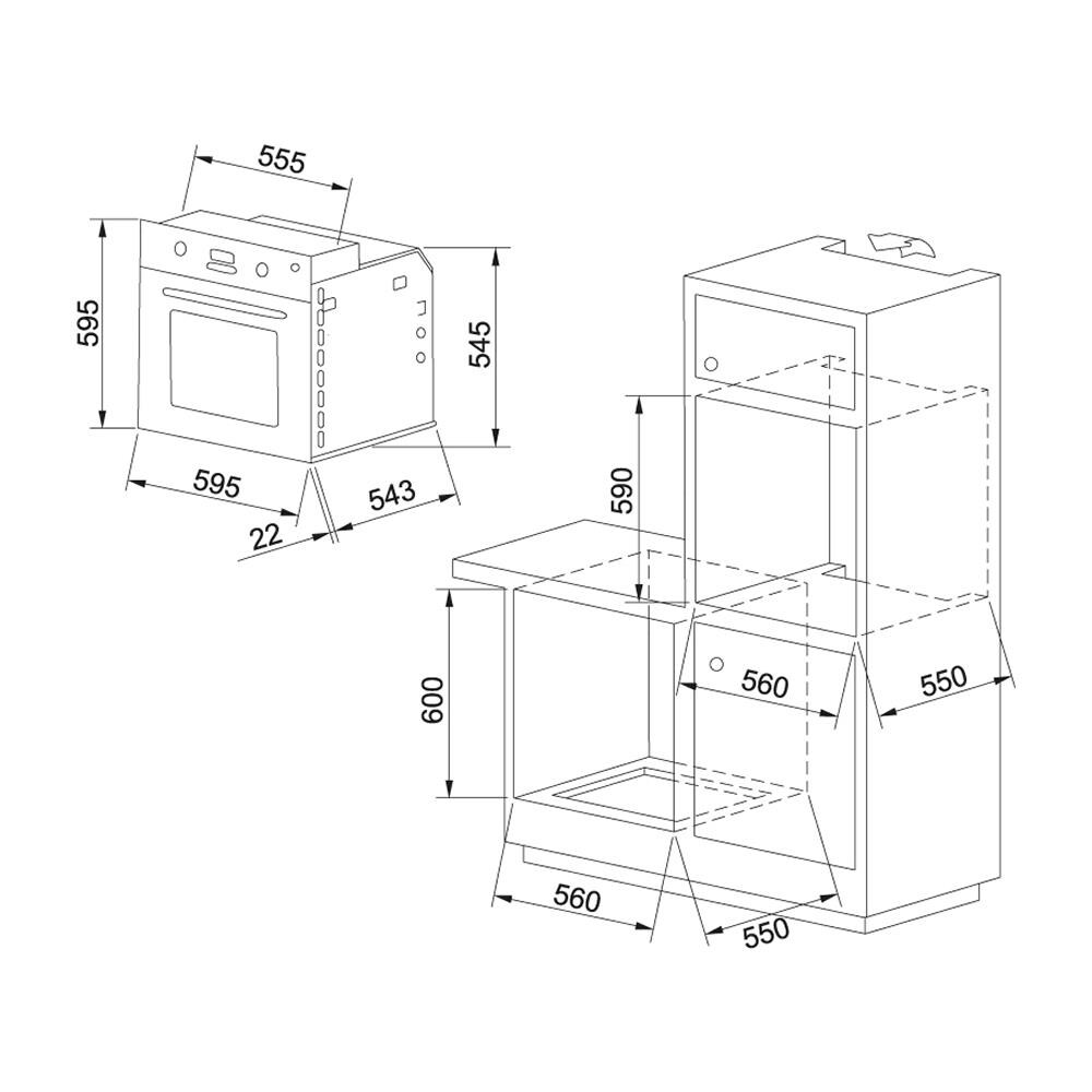 FRANKE - Forno Elettrico da Incasso GN82MNTXS Capacità 60 L Multifunzione  Ventilato Colore Acciaio Inox - ePRICE