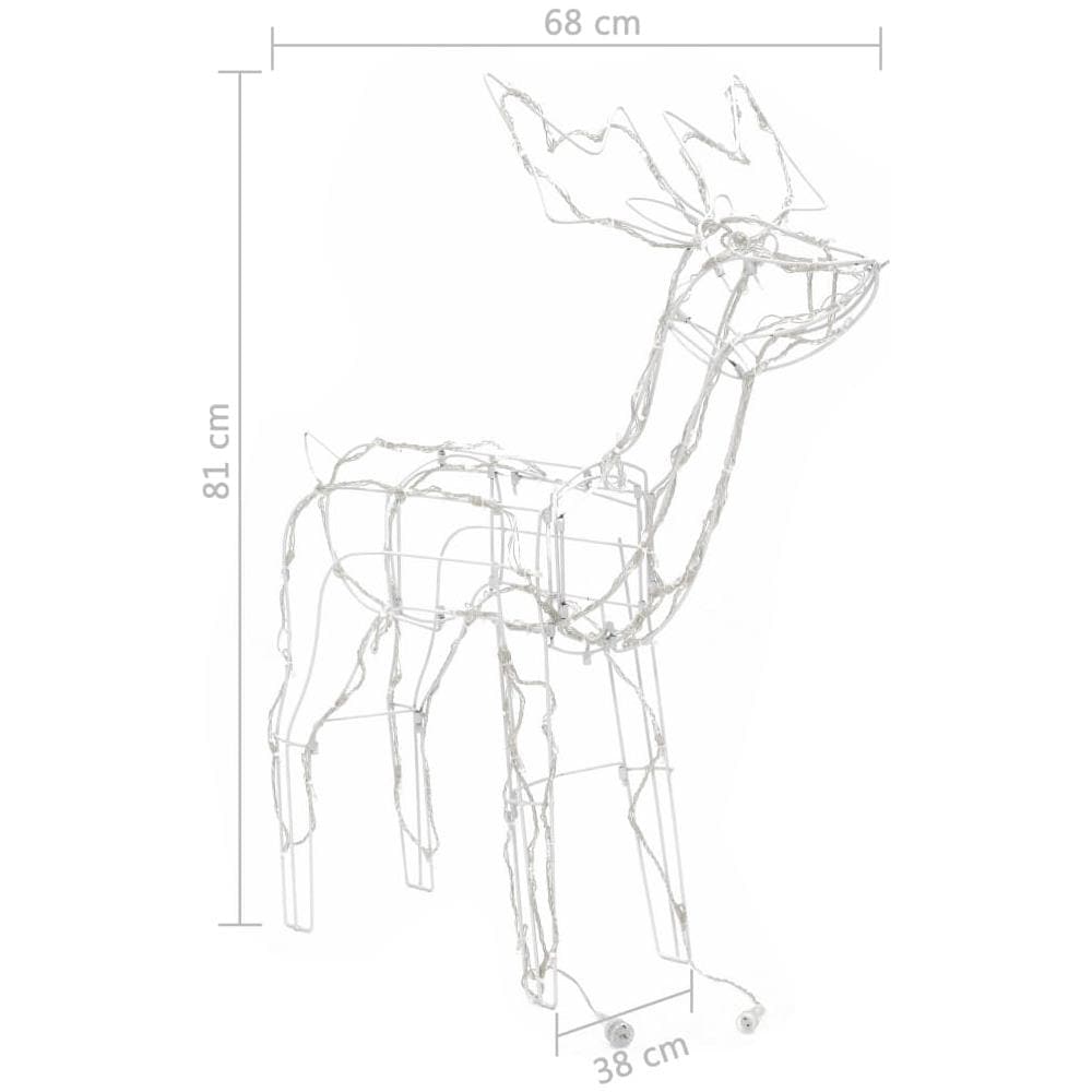 Decorazioni di Natale a Forma di Renne 3 pz 229 LED - Foto 8