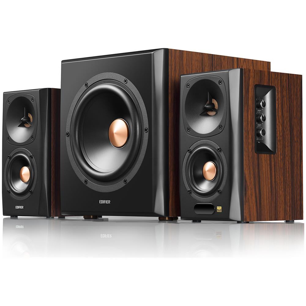 S360DB Sistema di Altoparlanti Multimediali 2.1 Attivi Bluetooth Potenza 150 Watt Colore Nero / Legno - Foto 1