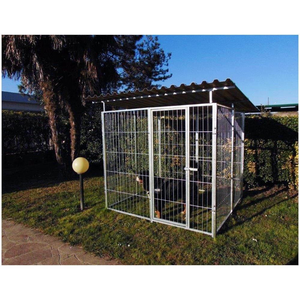 Box Per Cani Singolo Da Esterno In Rete Con Copertura Zincatura A Caldo Dimensioni 200 X 200 X H 180 Cm - Foto 1