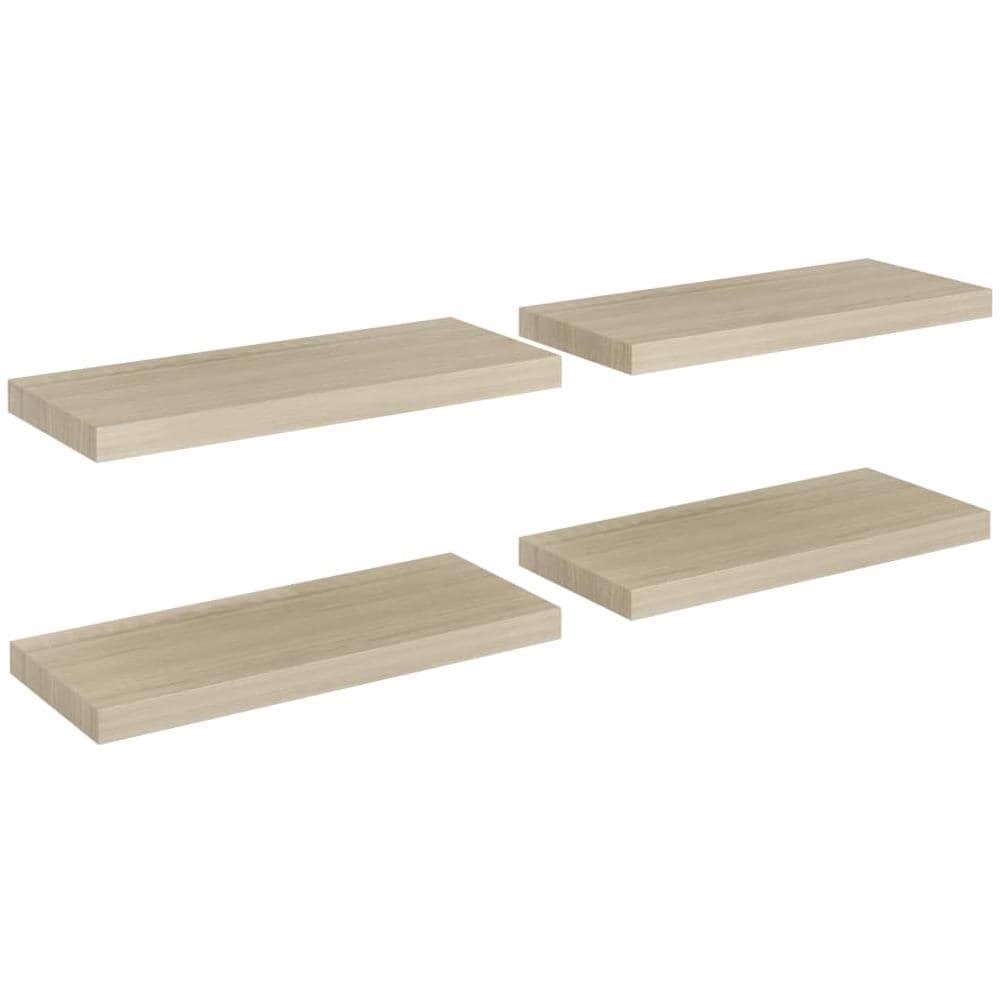 Scaffali A Parete 4 Pz Rovere 60x23,5x3,8 Cm In Mdf - Foto 2