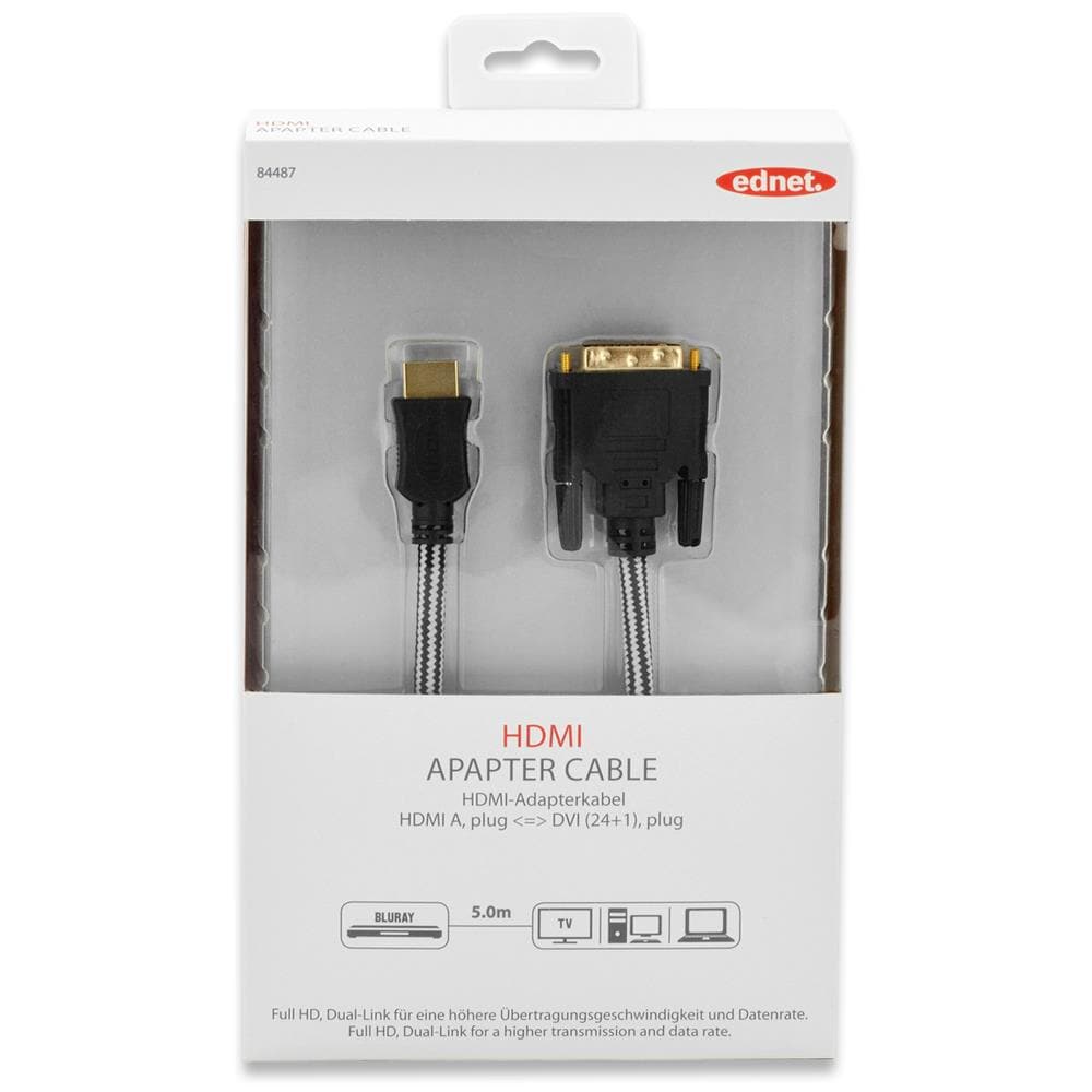 84487 5m HDMI DVI-A Nero cavo e adattatore video - Foto 1