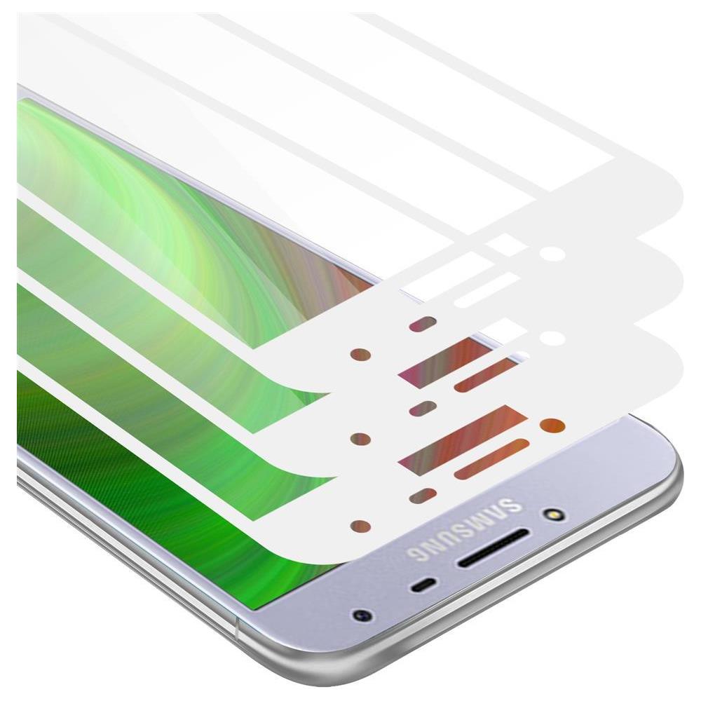 3x Pellicola Armatura A Schermo Intero Compatibile Con Samsung Galaxy J4 2018 In Trasparente Con Bianco - 3x Vetro Temperato (tempered) Di Protezione Del Display In Durezza 9h Con 3d Touch - Foto 1