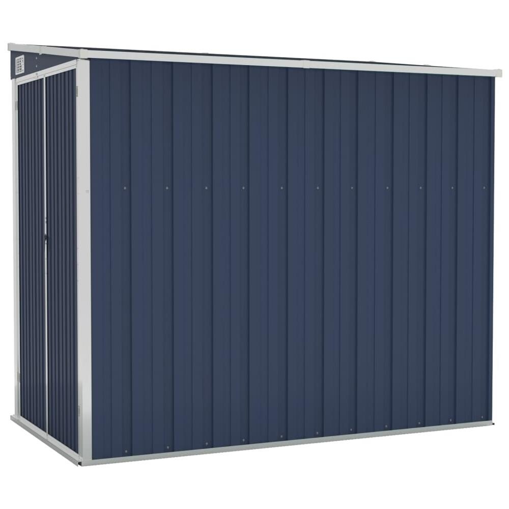 Capanno da Giardino a Parete Antracite 118x194x178 cm Acciaio - Foto 2