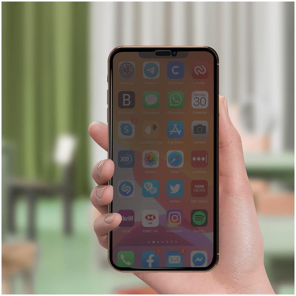 Pellicola Privacy Iphone 11 Pro Max Vetro Temperato 9h Anti-macchie - Foto 2