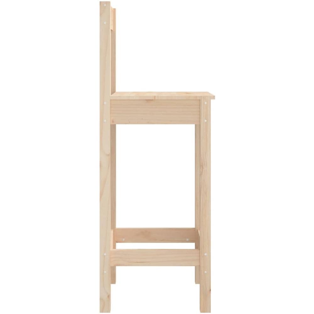 Sedie da Bar 2 pz 40x41,5x112 cm in Legno Massello di Pino - Foto 7
