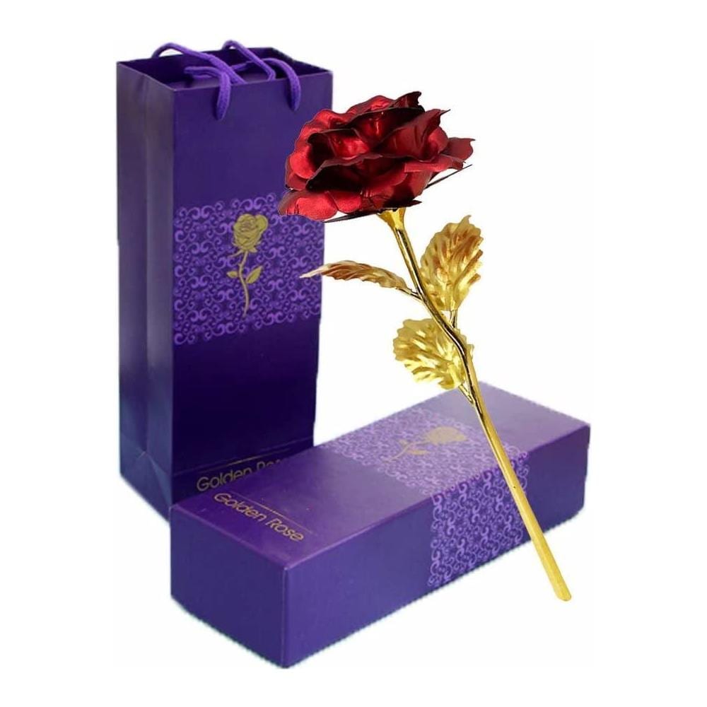 Rosa Artificiale Rosso/oro - Foto 1