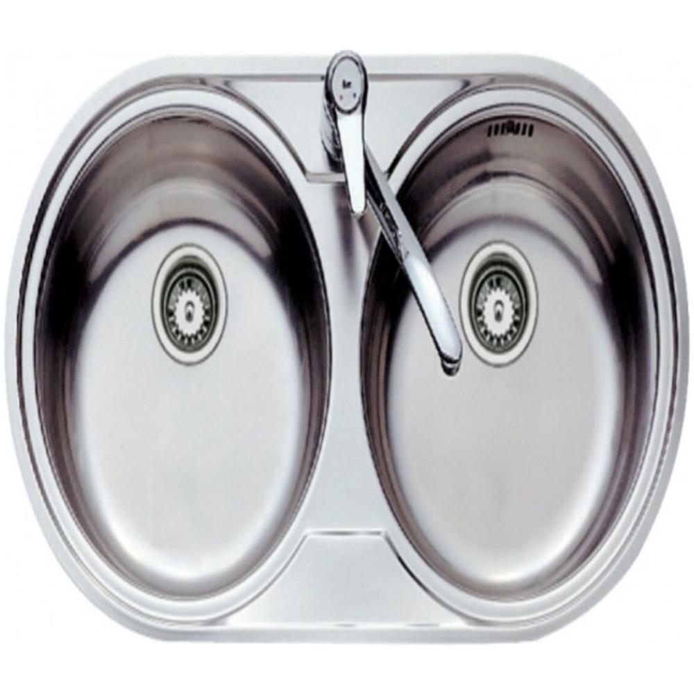 Eline Lavello A Due Vasche Eline 80cm Inox - Foto 1