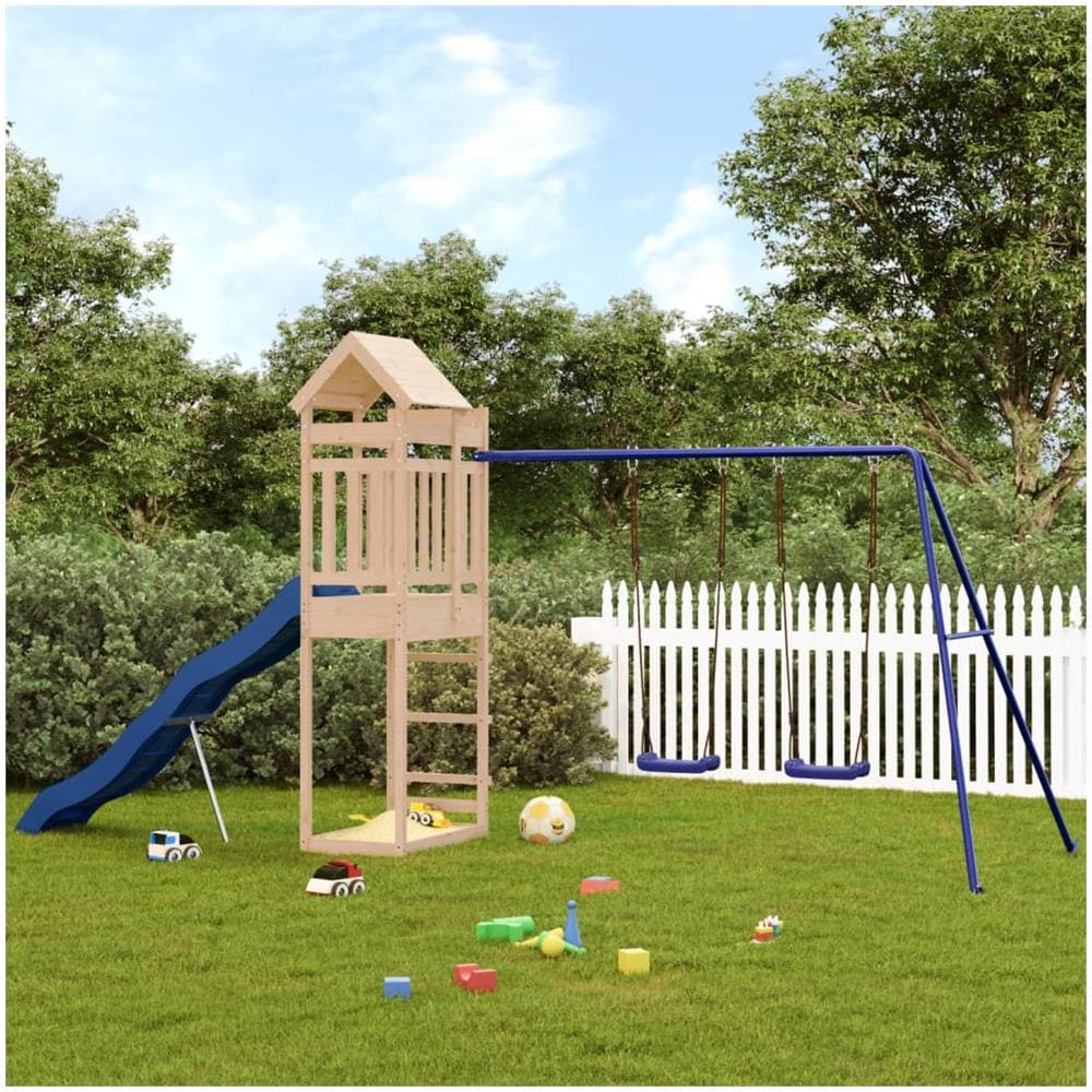 Set da Gioco da Esterno in Legno Massello di Pino - Foto 1