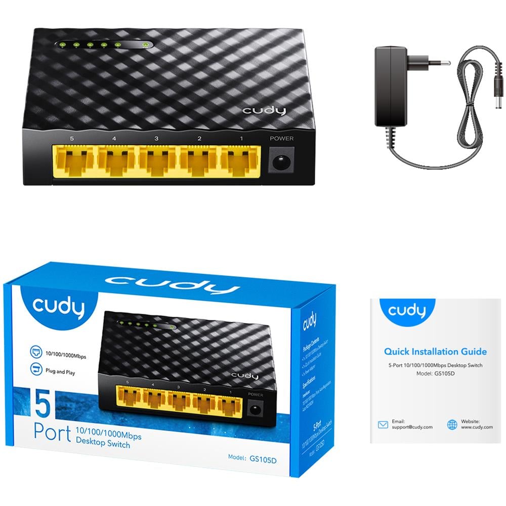 Switch Desktop Gigabit a 5 Porte, GS105D - Foto 5